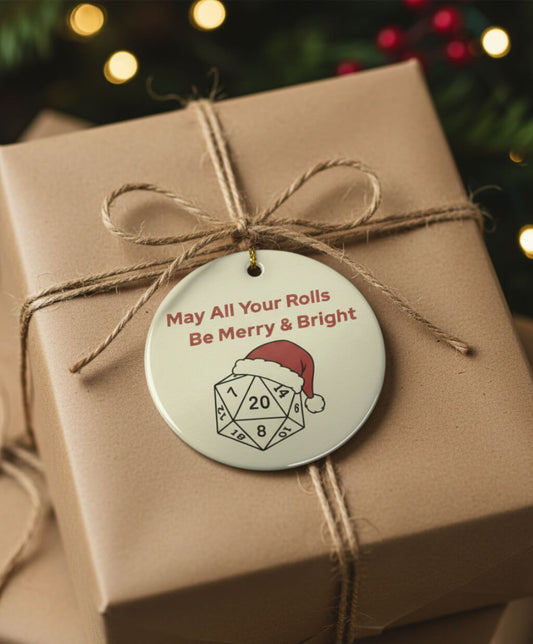 Ceramic Ornament May All Your Rolls Be Merry & Bright