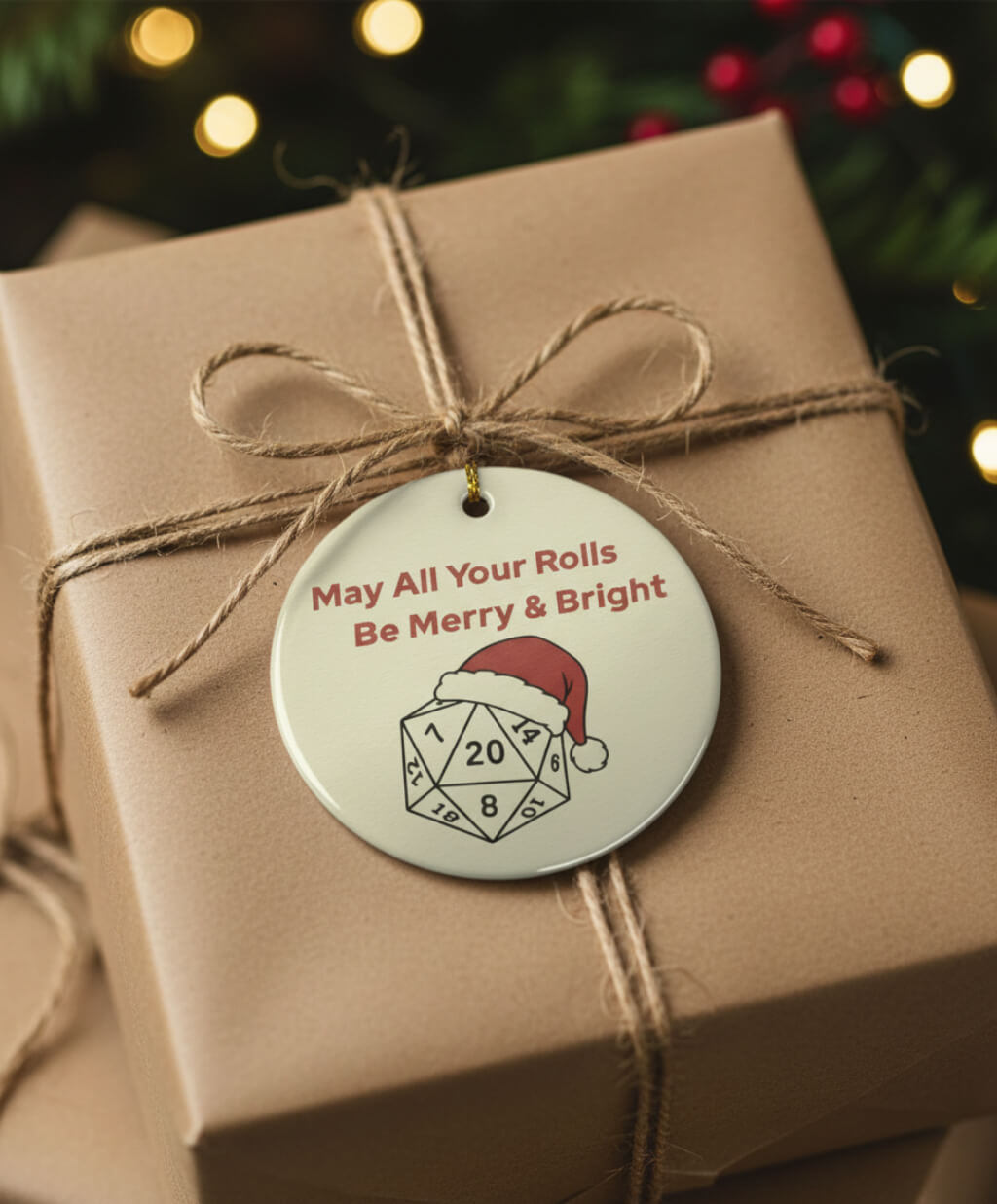 Ceramic Ornament May All Your Rolls Be Merry & Bright