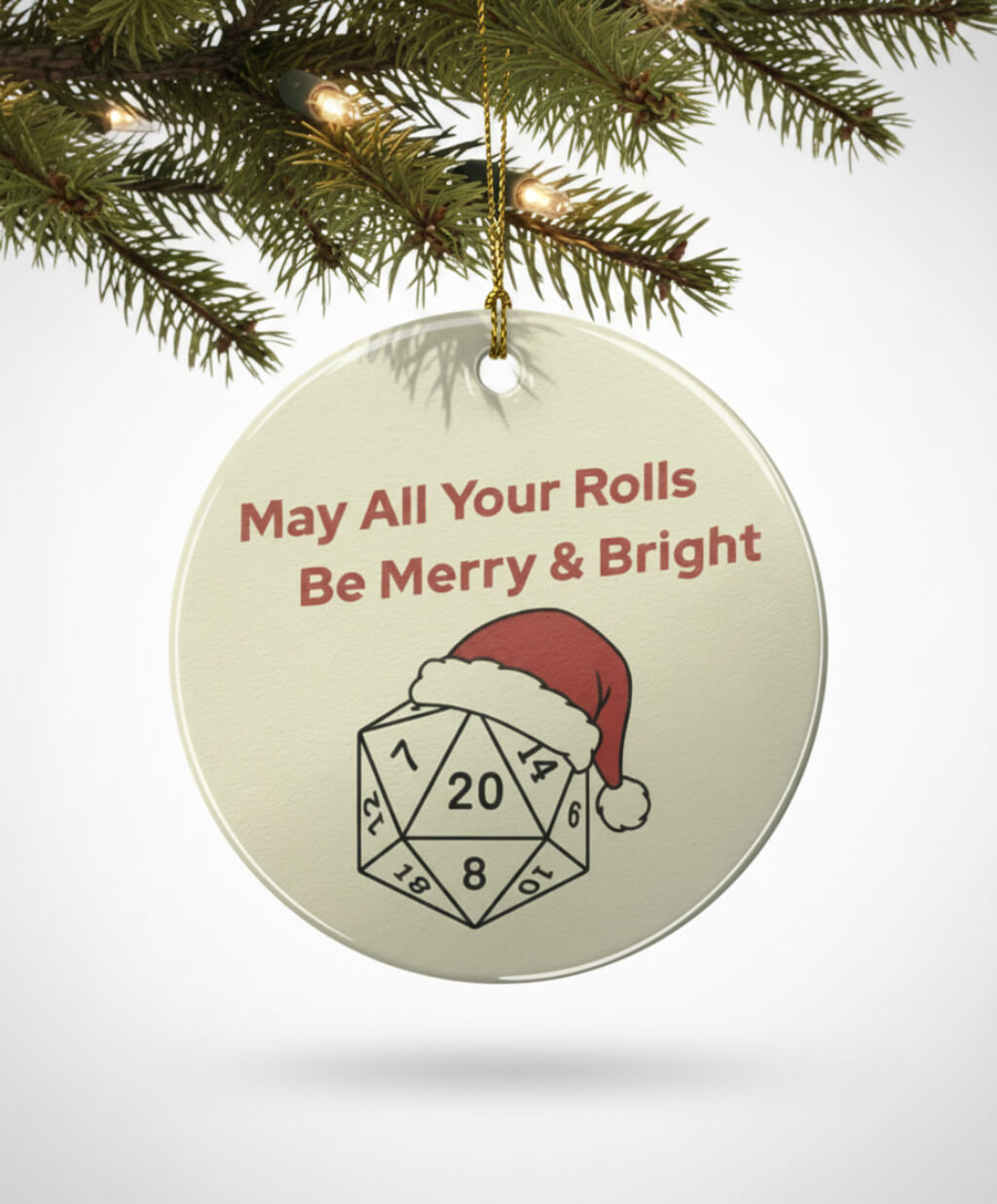 Ceramic Ornament May All Your Rolls Be Merry & Bright