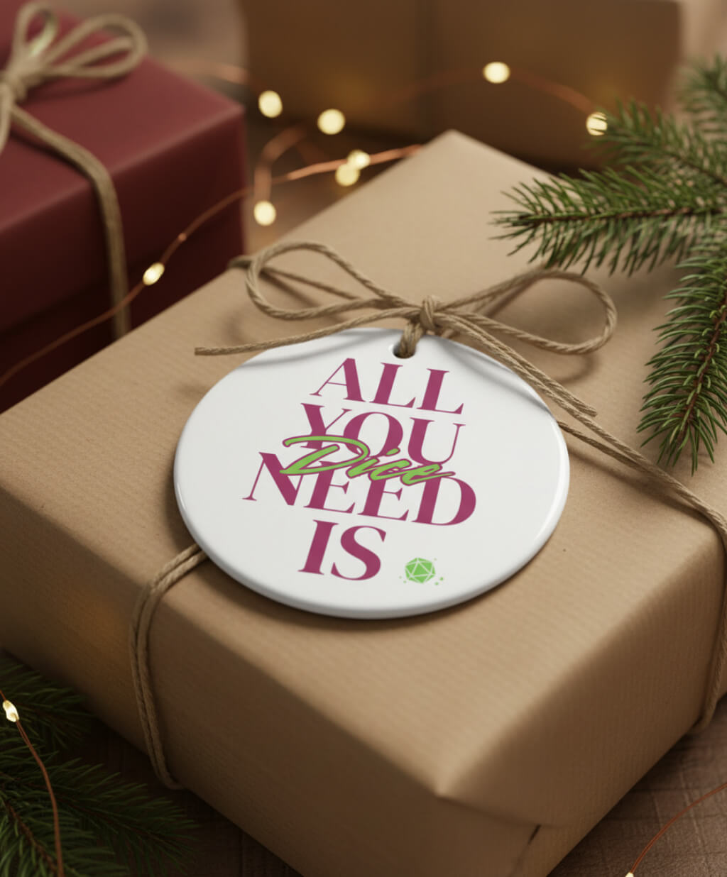 Ceramic Ornament All you need is Dice