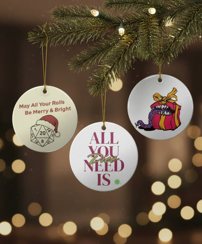 Ceramic Ornament May All Your Rolls Be Merry & Bright