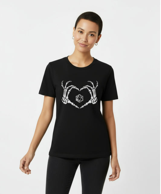 Critical Heart Skeleton Dice