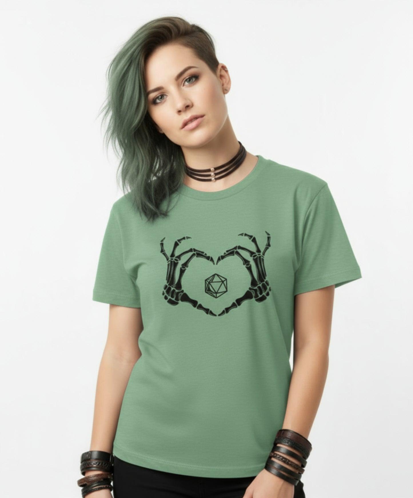 Critical Heart Skeleton Dice