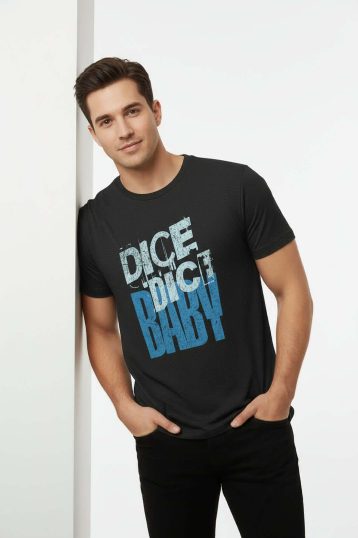 Dice Dice Baby _ Retro Pop Typography Blue