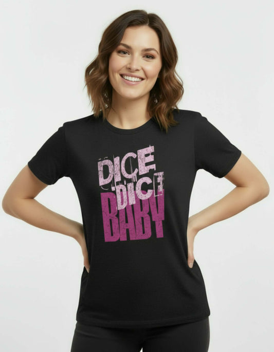 Dice Dice Baby _ Retro Pop Typography Pink