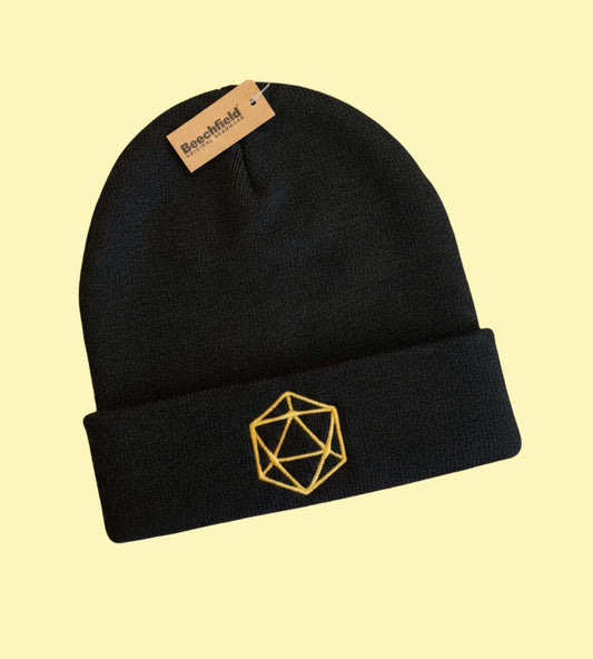Kids’ Cuffed Beanie - Yellow Embroidery