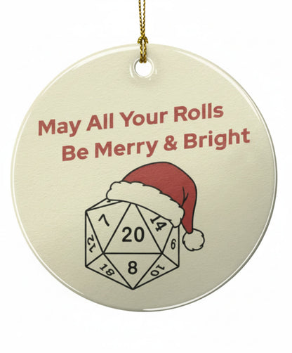 Ceramic Ornament May All Your Rolls Be Merry & Bright
