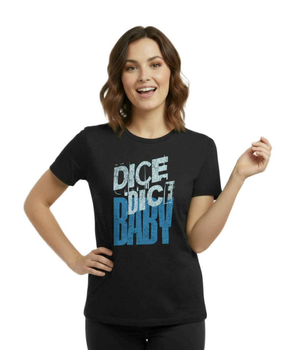 Dice Dice Baby _ Retro Pop Typography Blue