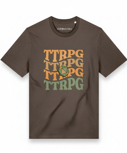 Stacked TTRPG Tee Earth and Colour Pop Editions