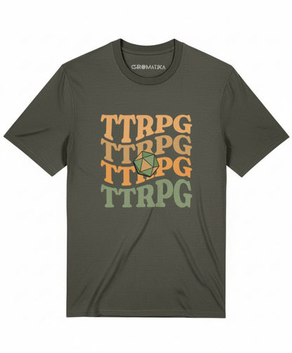 Stacked TTRPG Tee Earth and Colour Pop Editions