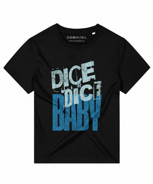 Dice Dice Baby _ Retro Pop Typography Blue