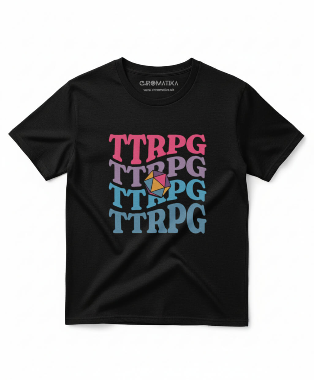 Stacked TTRPG Tee Earth and Colour Pop Editions