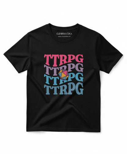 Stacked TTRPG Tee Earth and Colour Pop Editions