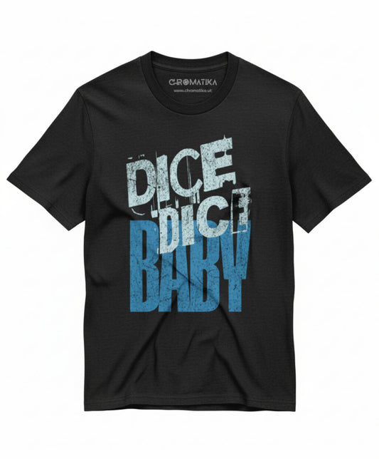 Dice Dice Baby _ Retro Pop Typography Blue