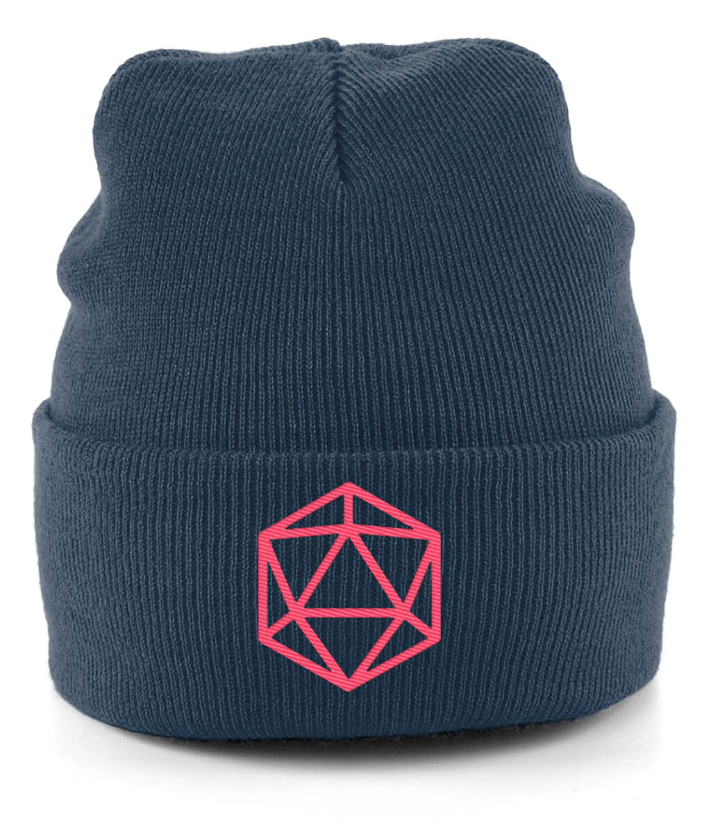 Kids’ Cuffed Beanie - Pink Embroidery