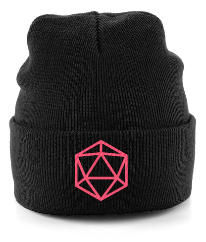 Kids’ Cuffed Beanie - Pink Embroidery